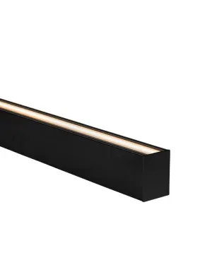 Dual Shine Linear Pendant Black | Integrated Power Cord | Assorted sizes