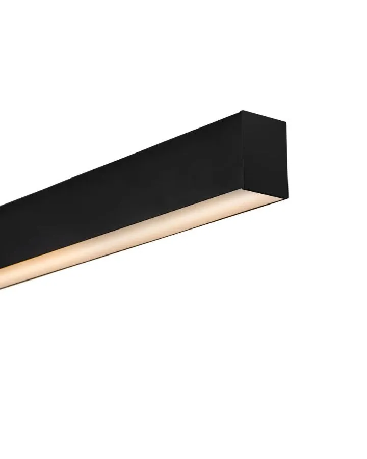 Dual Shine Linear Pendant Black | Integrated Power Cord | Assorted sizes