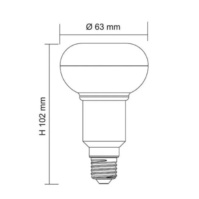 E27 LED | R63 | 8W | 2700K