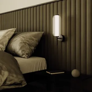 Elegant Oblong Striped Glass Wall Light