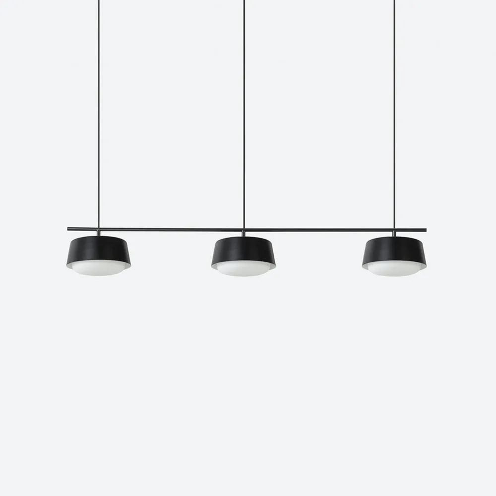 Ellipse Short Black Pendant - Small