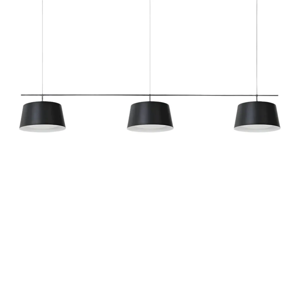 Ellipse Tall Black Pendant - Large