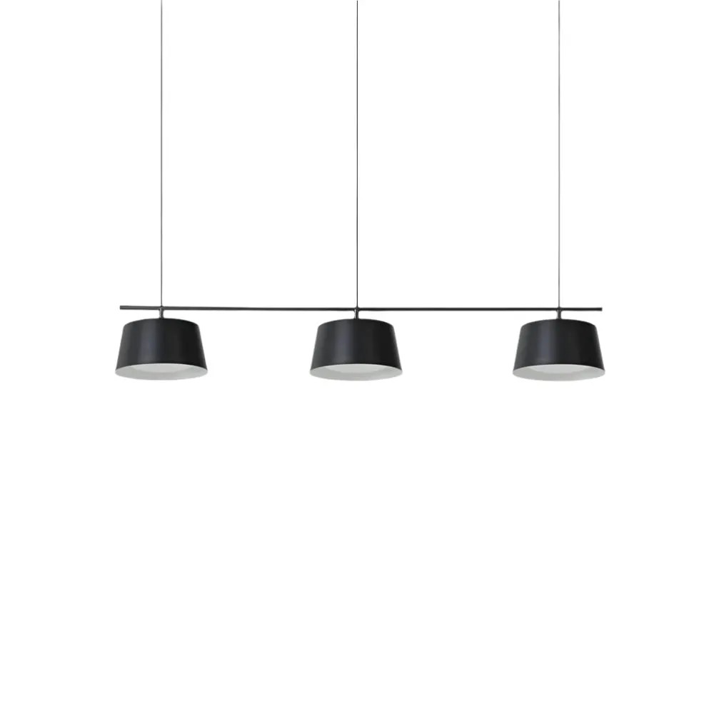 Ellipse Tall Black Pendant - Small