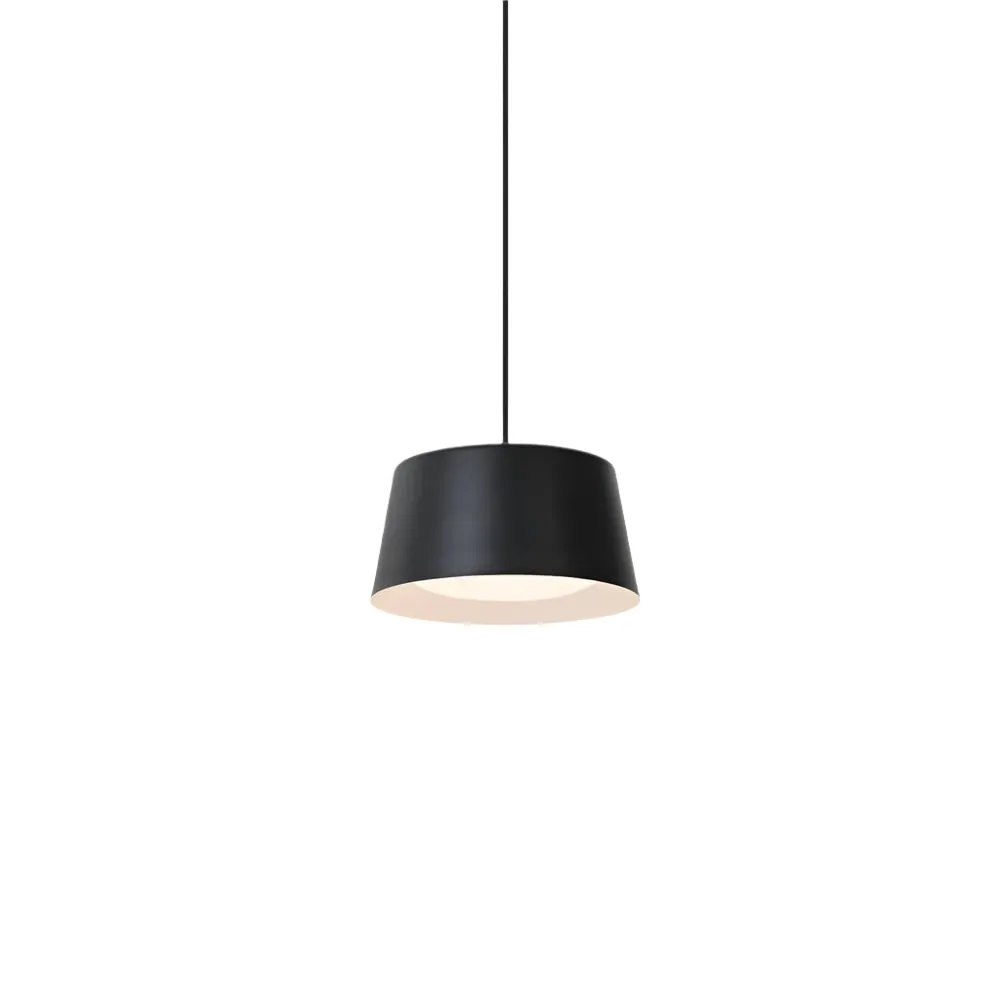 Ellipse Tall Black Pendant - Small