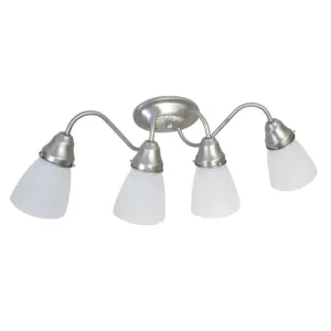Epiphany Lighting 106034 BN-CLG8 Four Light Bath Wall Fixture in Brushed Nickel Finish