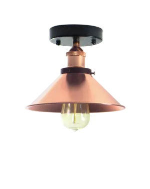 Flush Mount: Copper Shade Light