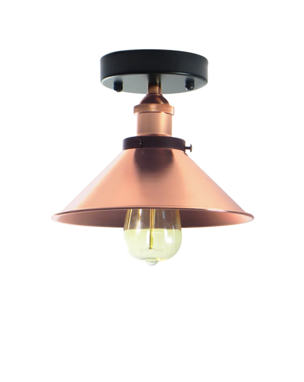 Flush Mount: Copper Shade Light
