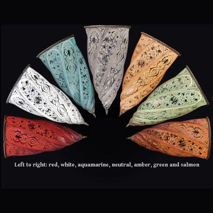 Fortuny Style Floor Lamp In 7 Murano Glass Colours