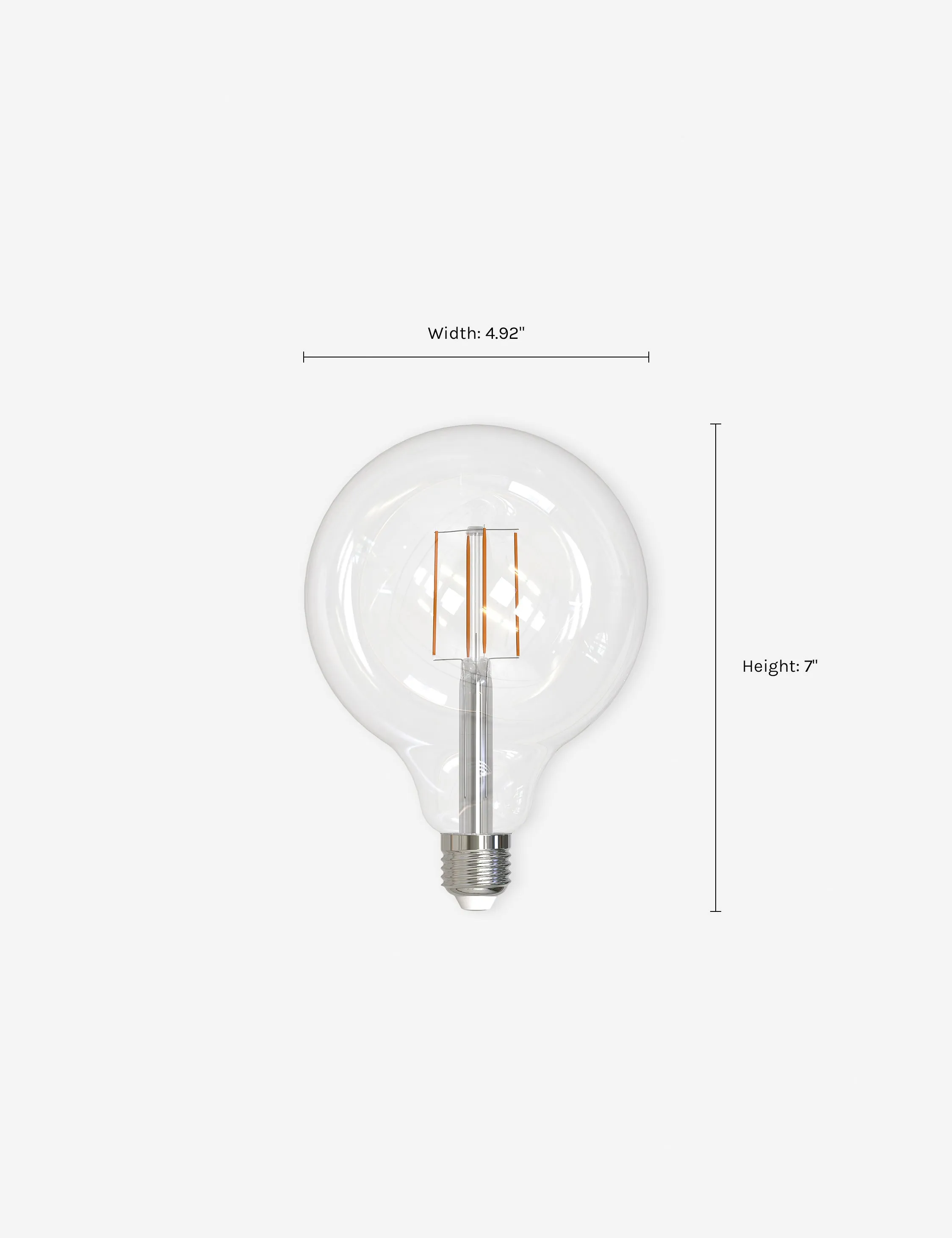G40 LED Filament Bulb (Set of 2)
