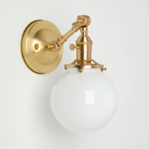 Hamilton (Opal) | Small Adjustable Arm Sconce
