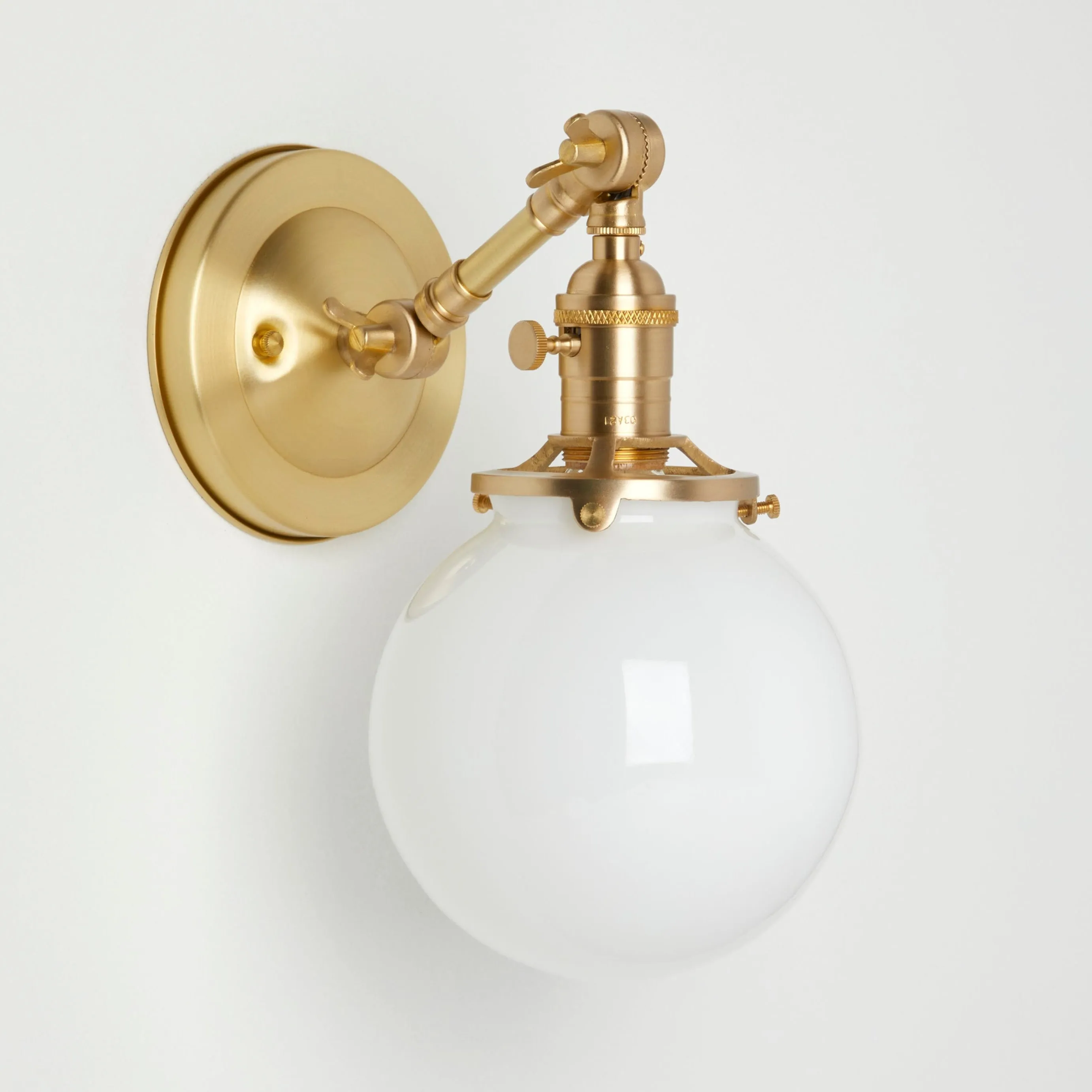 Hamilton (Opal) | Small Adjustable Arm Sconce