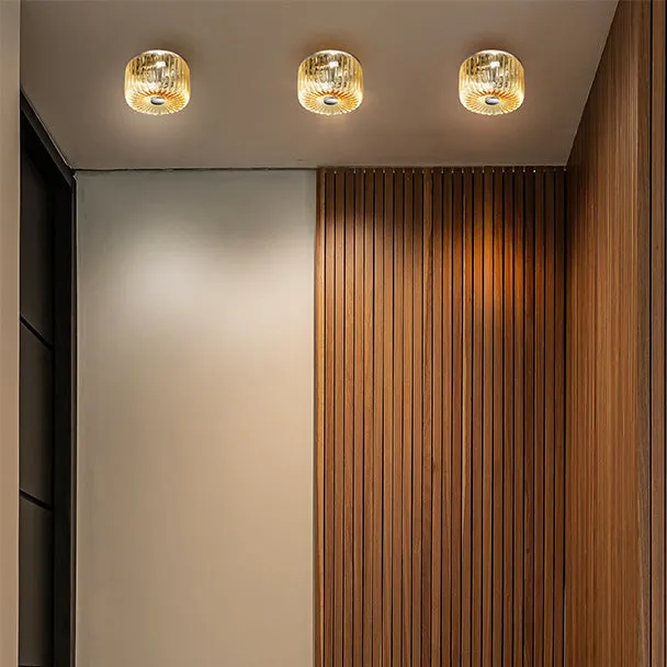 Handcrafted Sophisticated Modern Large Flush Ceiling Lamp With Murano Glass