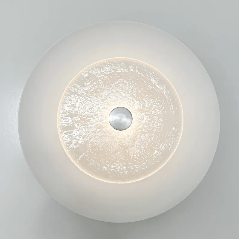 Handmade Coral Dome Wall Light | White Disc