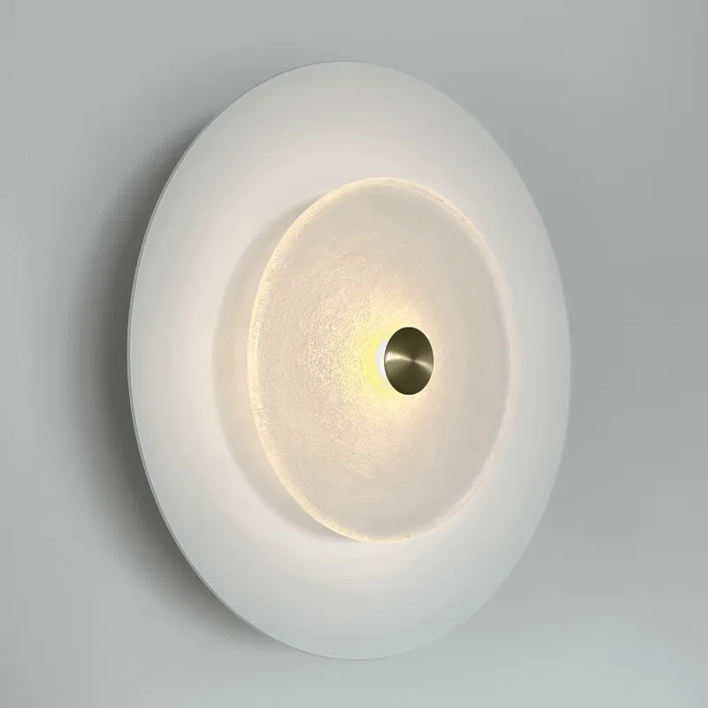 Handmade Coral Dome Wall Light | White Disc