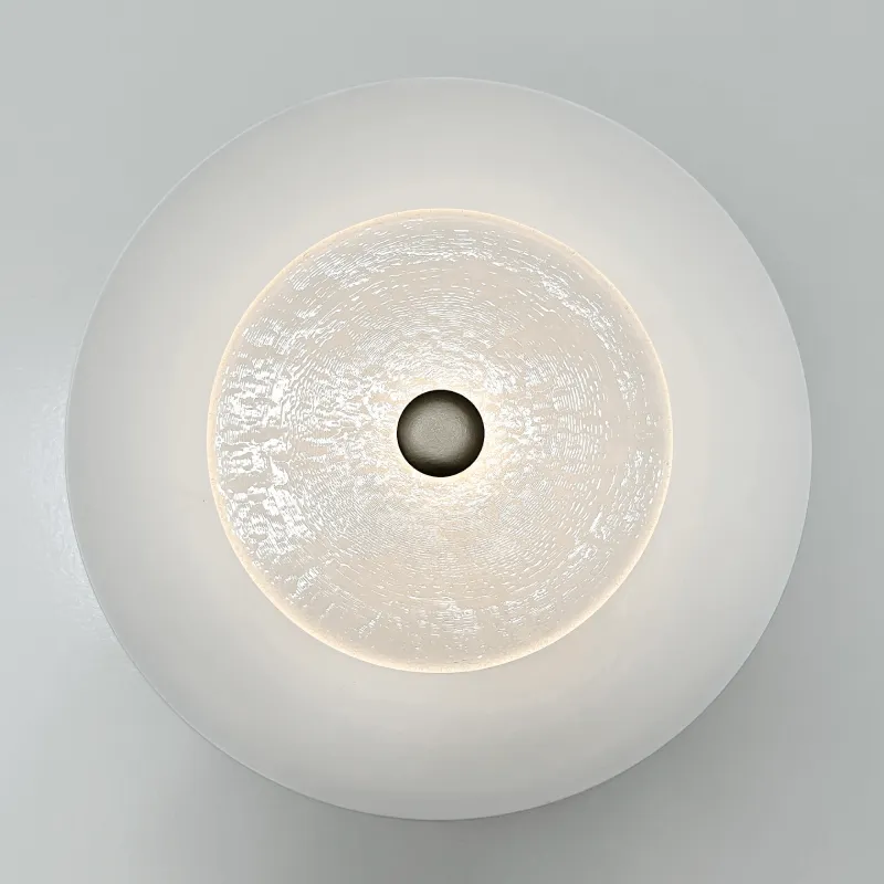 Handmade Coral Dome Wall Light | White Disc