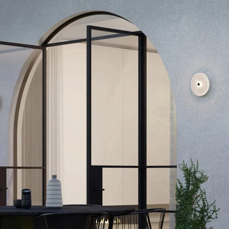 Handmade Coral Dome Wall Light | White Disc