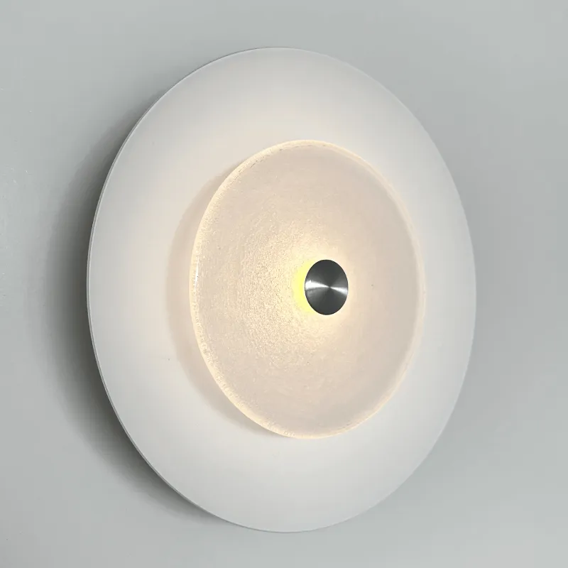 Handmade Coral Dome Wall Light | White Disc