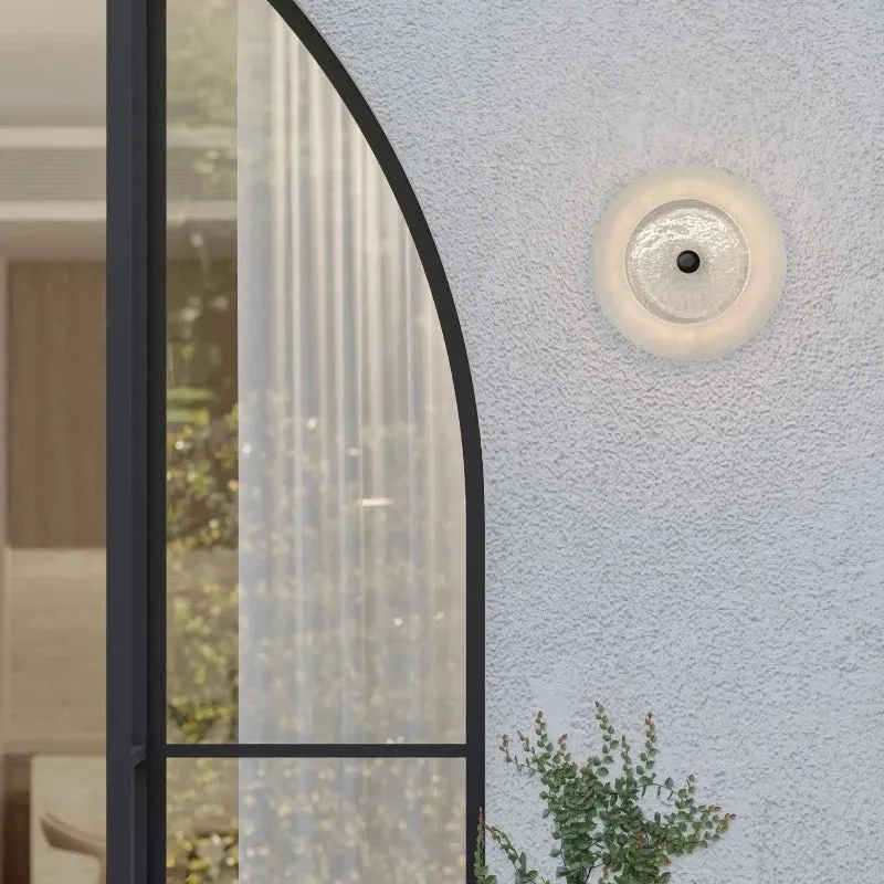 Handmade Coral Dome Wall Light | White Disc