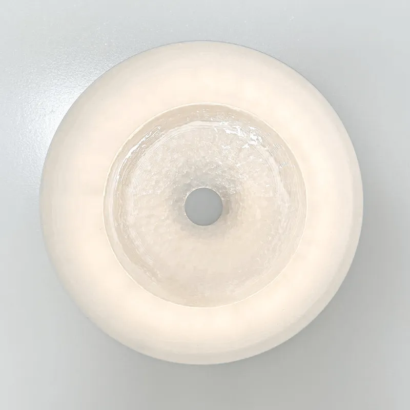 Handmade Coral Dome Wall Light | White Disc