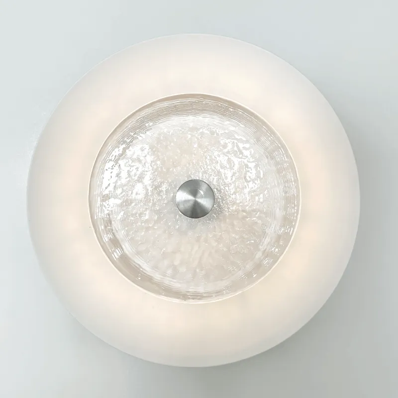 Handmade Coral Dome Wall Light | White Disc