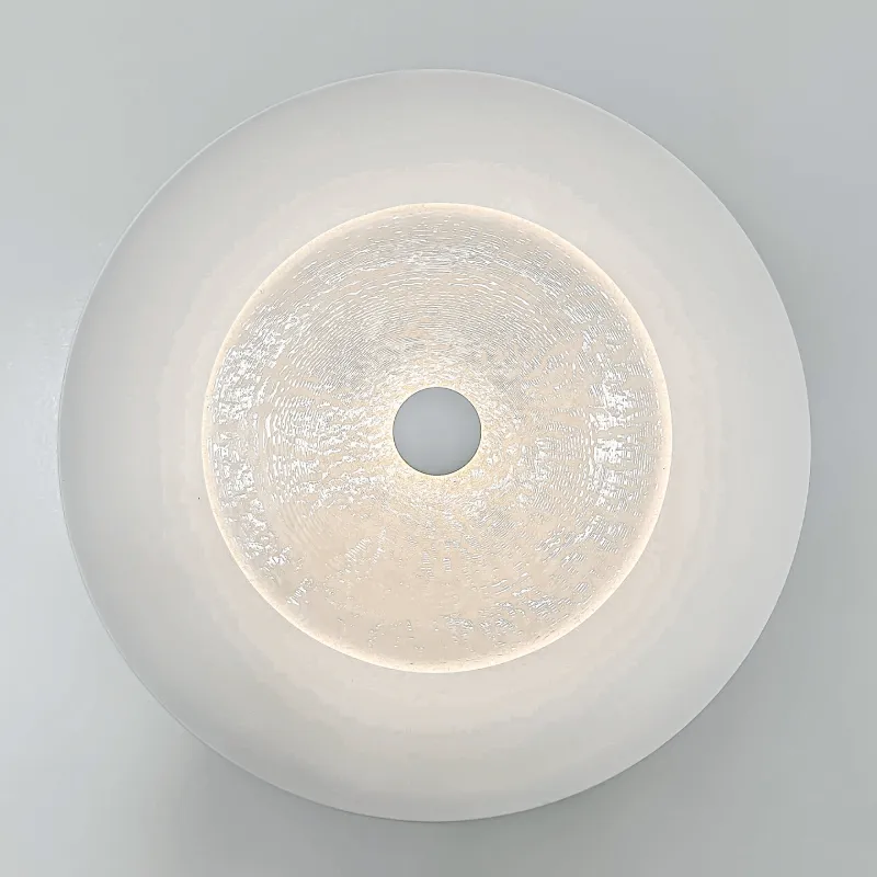 Handmade Coral Dome Wall Light | White Disc