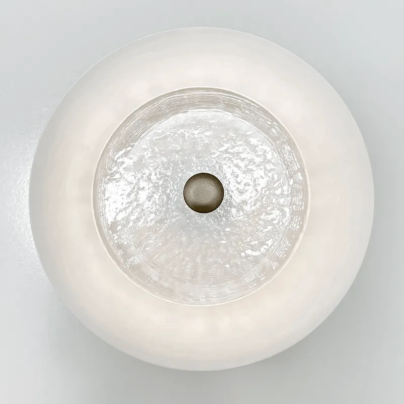 Handmade Coral Dome Wall Light | White Disc