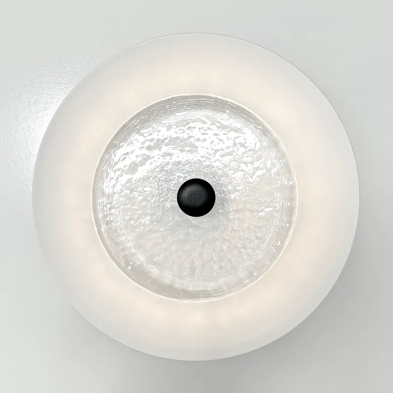Handmade Coral Dome Wall Light | White Disc