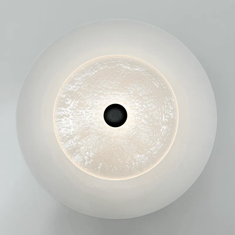 Handmade Coral Dome Wall Light | White Disc