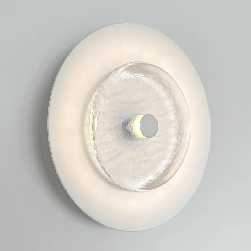 Handmade Coral Dome Wall Light | White Disc