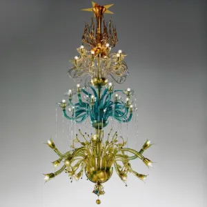I Quattro Elementi Murano Glass Chandelier From De Majo