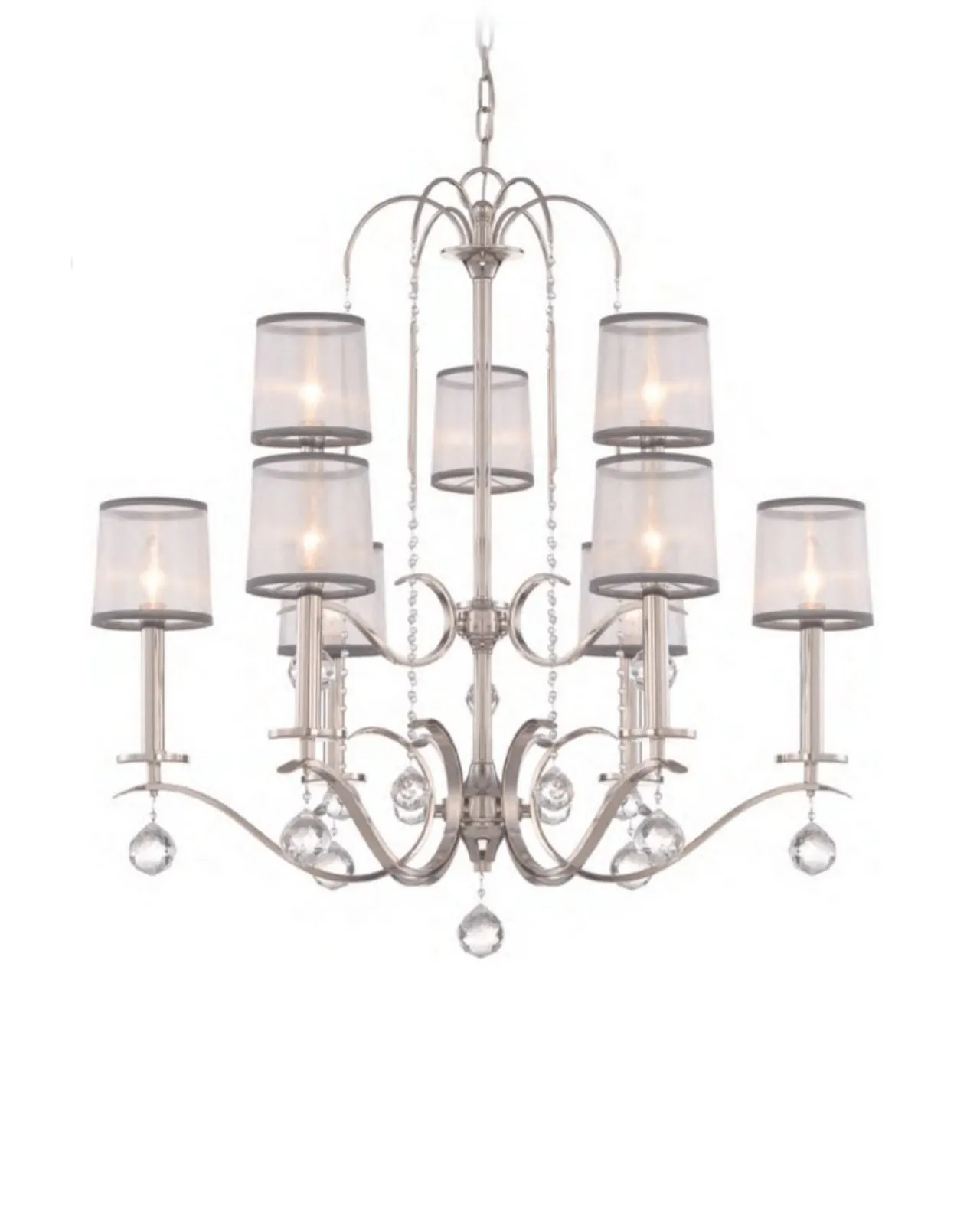 Imperial Silver Crystal Chandelier | Assorted Sizes