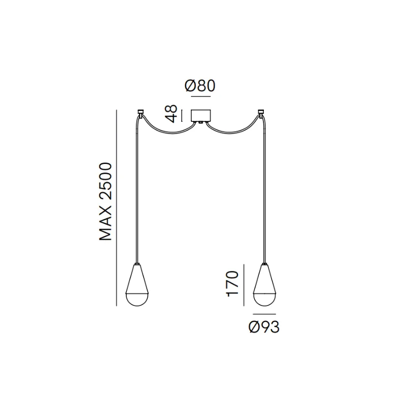Iron Teardrop Pendant Light
