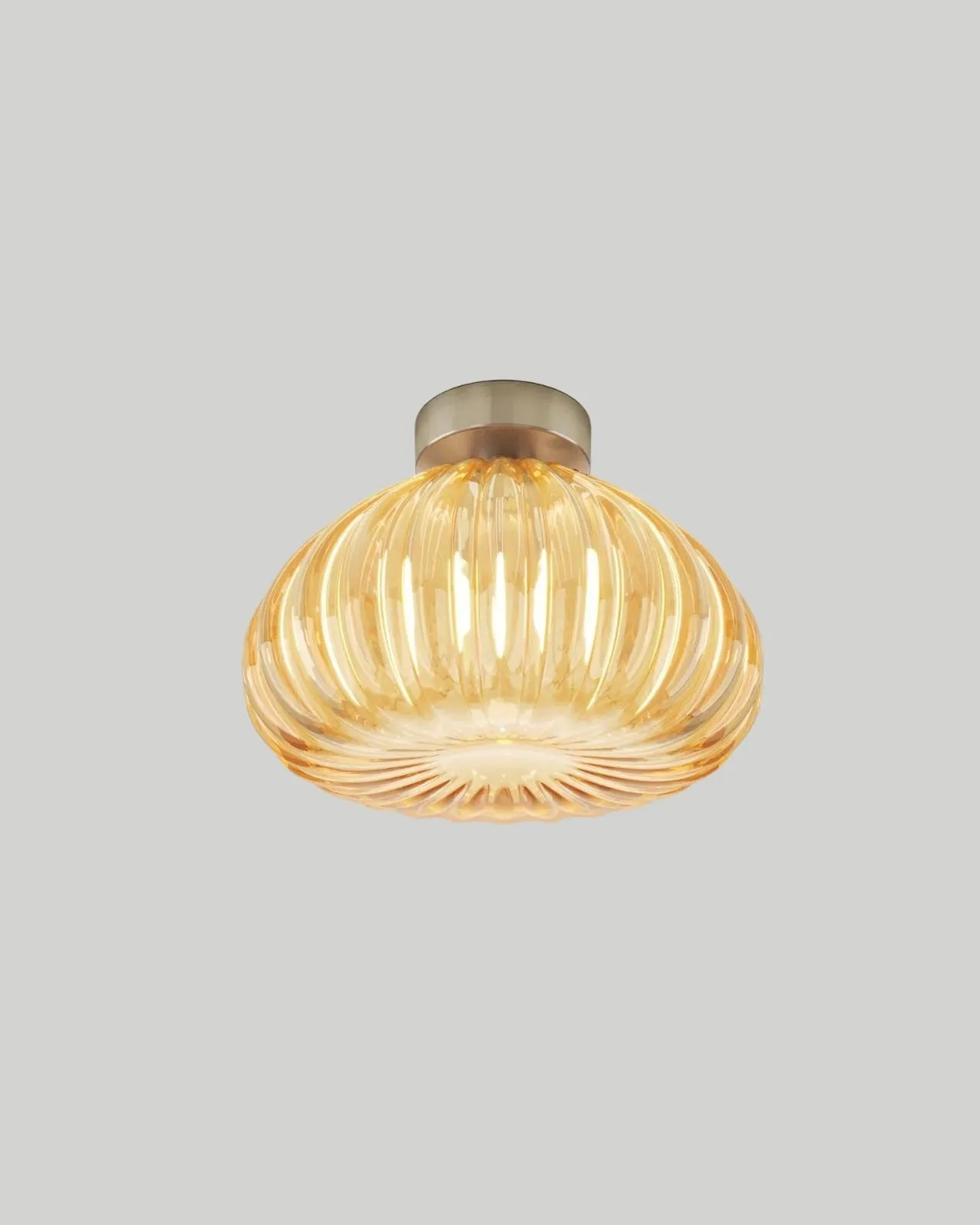 Italian Hand Blown Crystal Ceiling Light