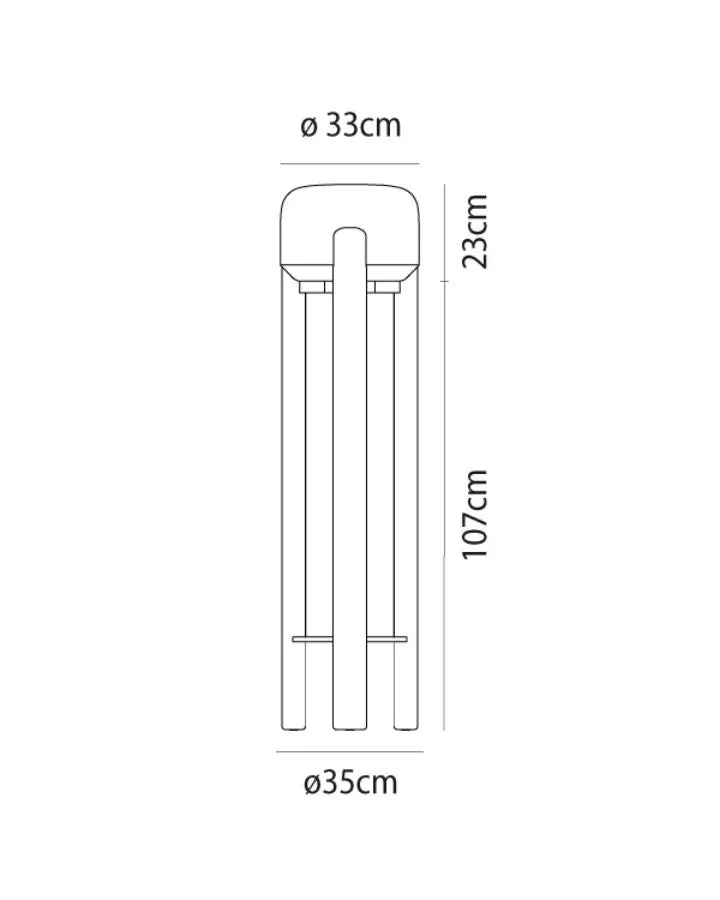 Italian Hand Blown Glass |  Floor Lamp | Wooden Base