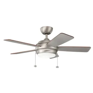 Kichler 330171 Starkk 42" 5 Blade Led Ceiling Fan, Brushed Nickel