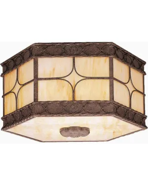 Kichler Lighting 410979 OI Palencia Collection LED GU24 Outdoor Exterior Ceiling Light in Olde Iron Finish