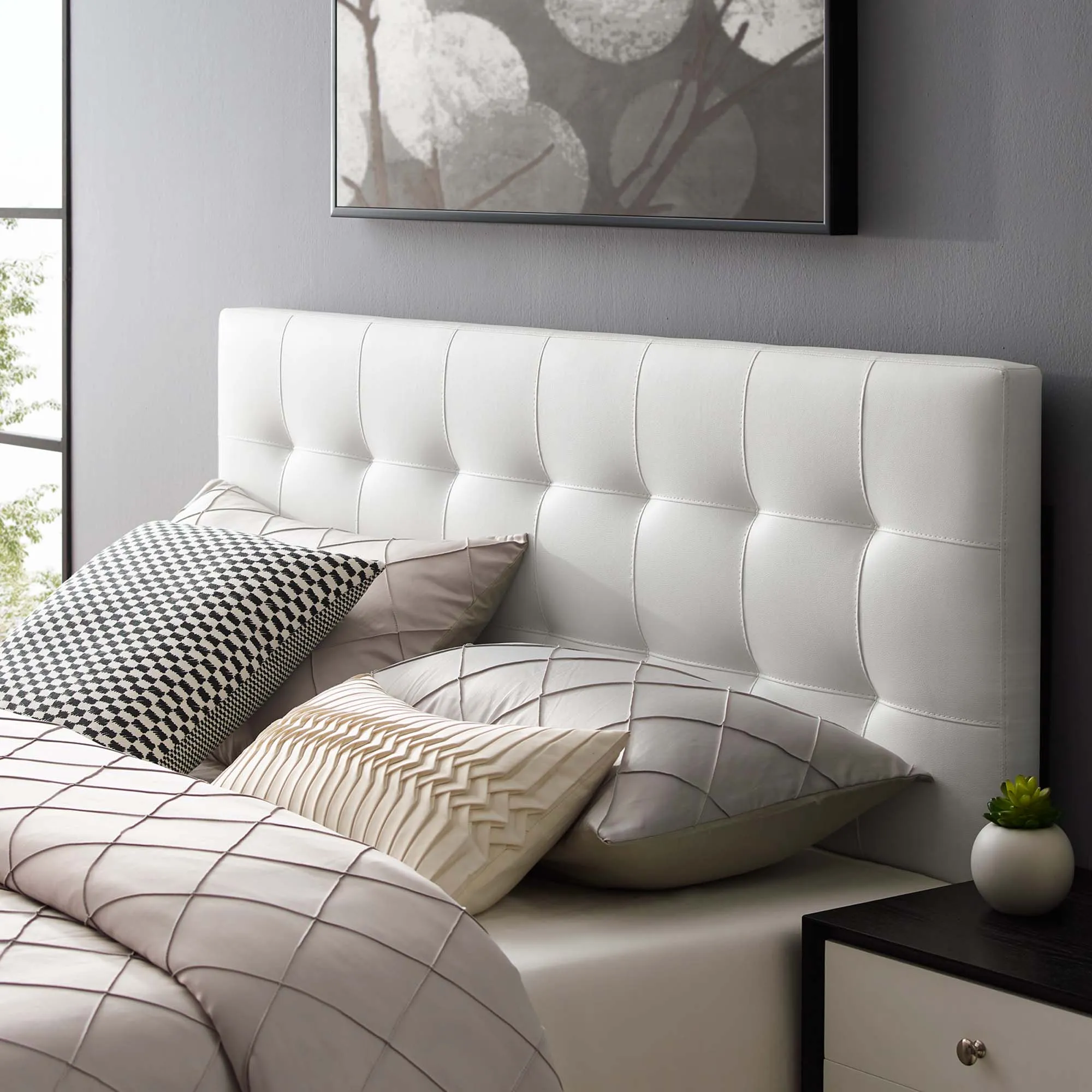 Lily Upholstered Vinyl Headboard by Modway
