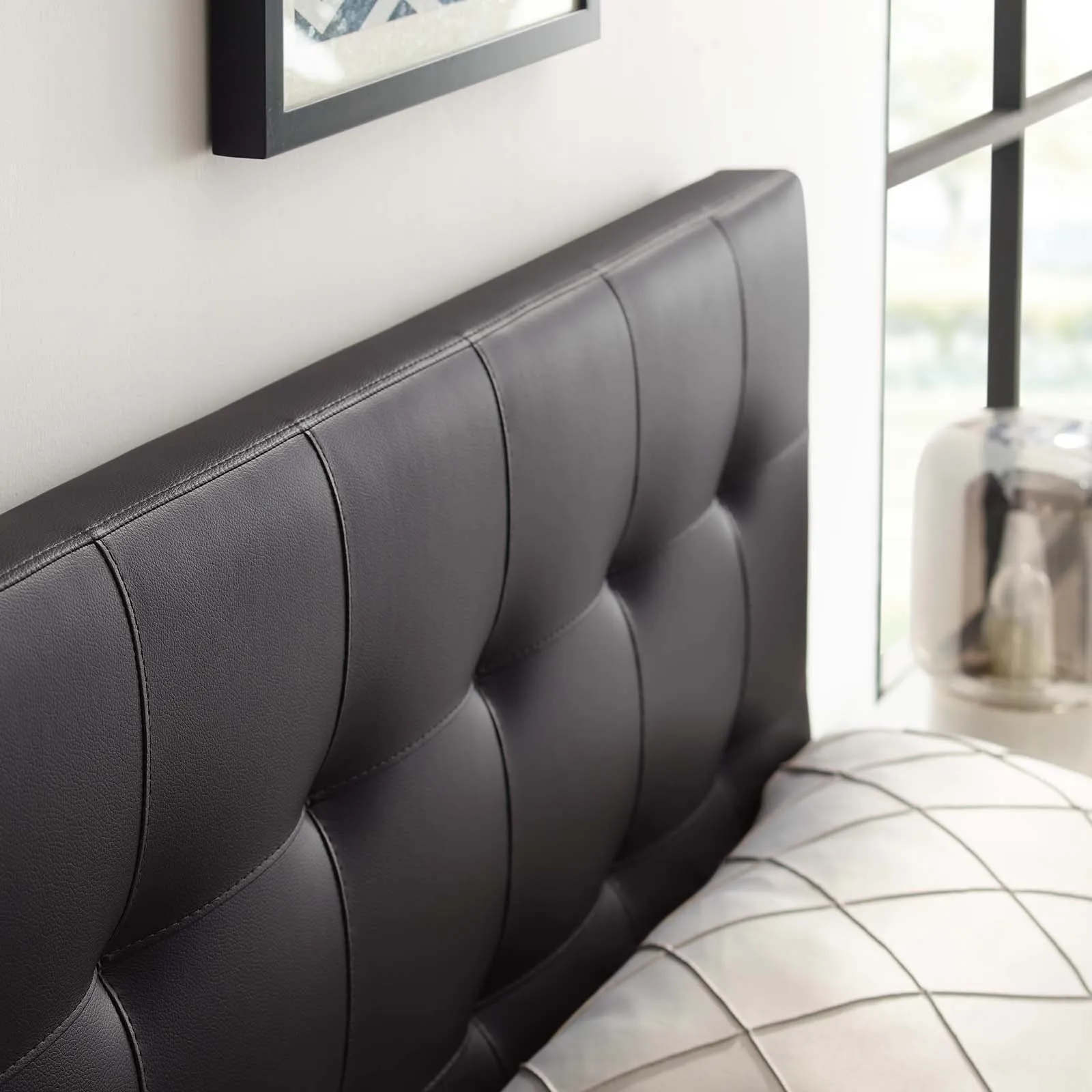 Lily Upholstered Vinyl Headboard by Modway