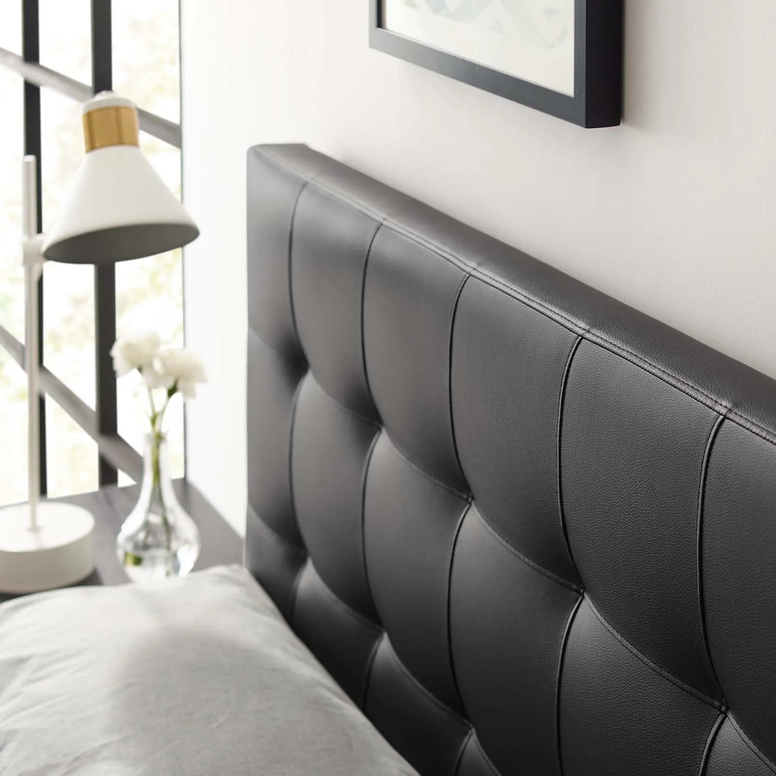 Lily Upholstered Vinyl Headboard by Modway