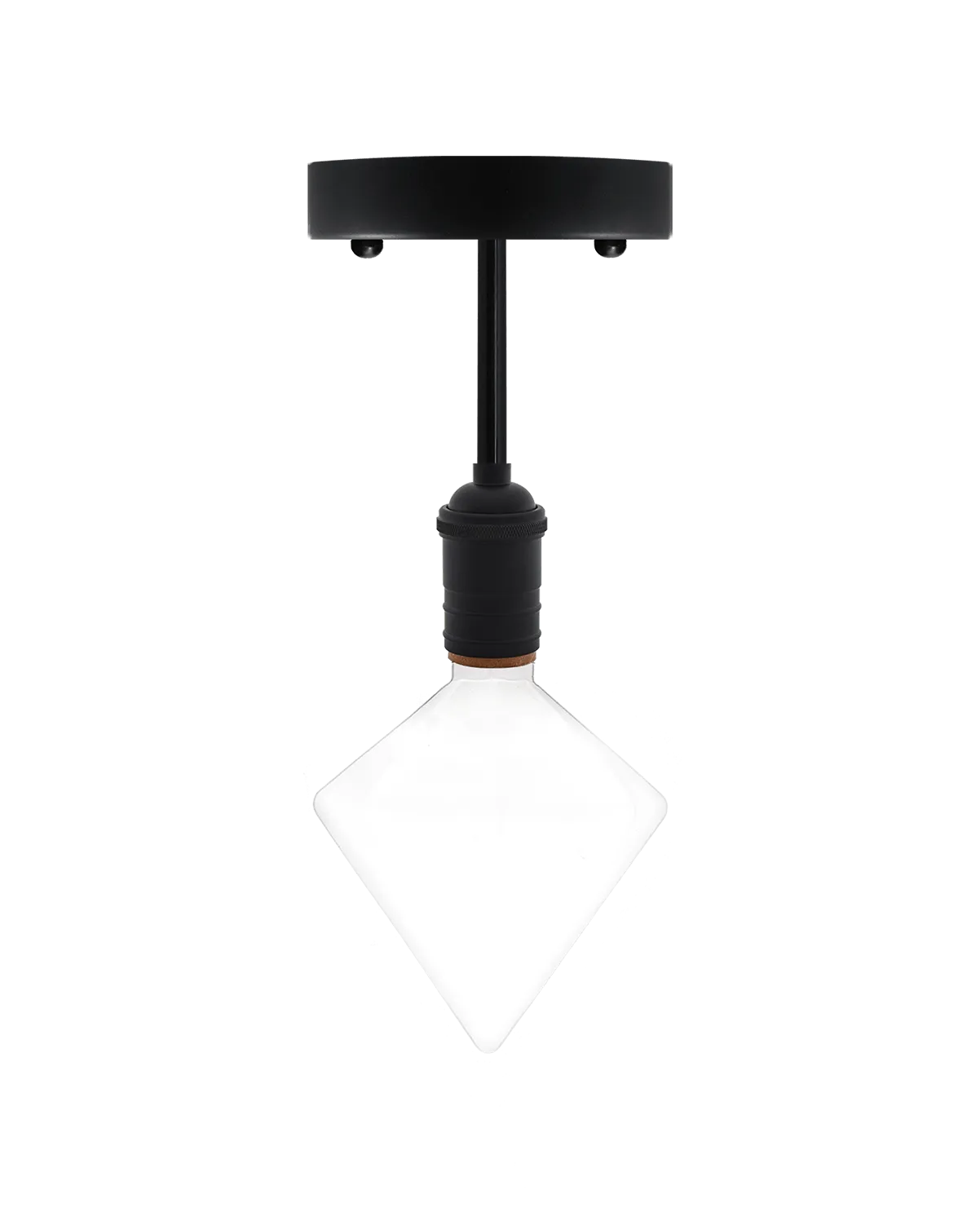 Long Flush Mount: Vintage Black and White