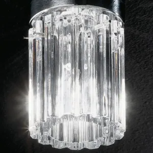 Luxury Clear Murano Glass Flush Ceiling Light
