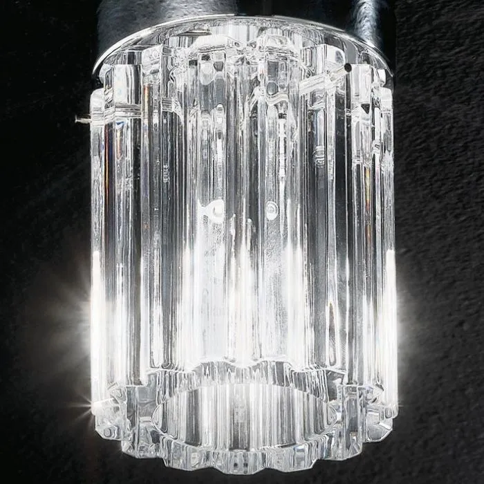 Luxury Clear Murano Glass Flush Ceiling Light