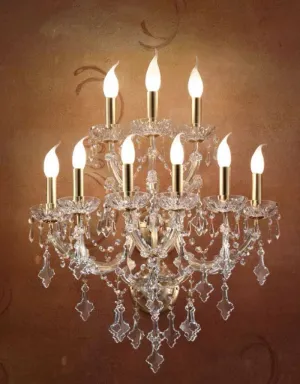 Luxury Crystal Wall Sconce With 9 Arms
