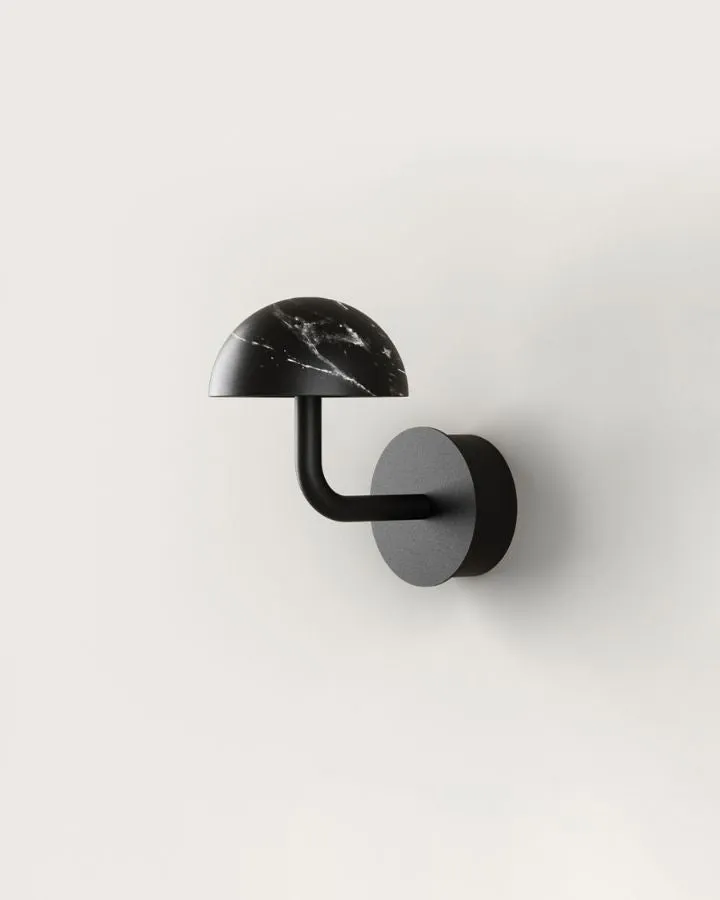 Marble and Curved Arm Wall Light