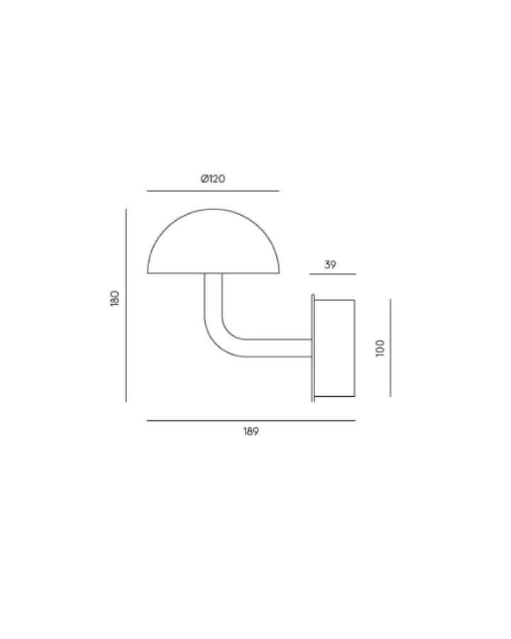 Marble and Curved Arm Wall Light