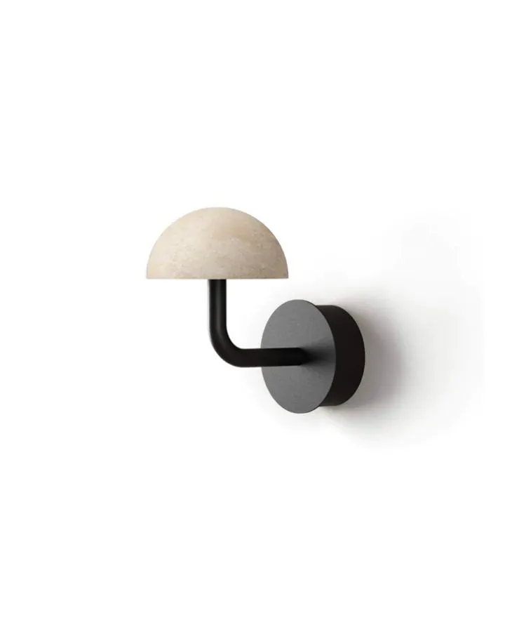 Marble and Curved Arm Wall Light