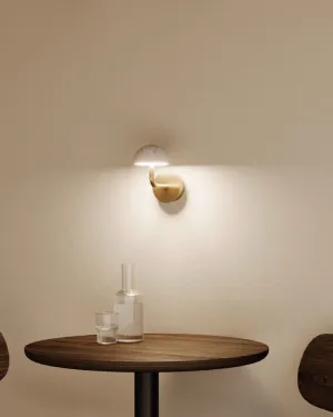 Marble and Curved Arm Wall Light