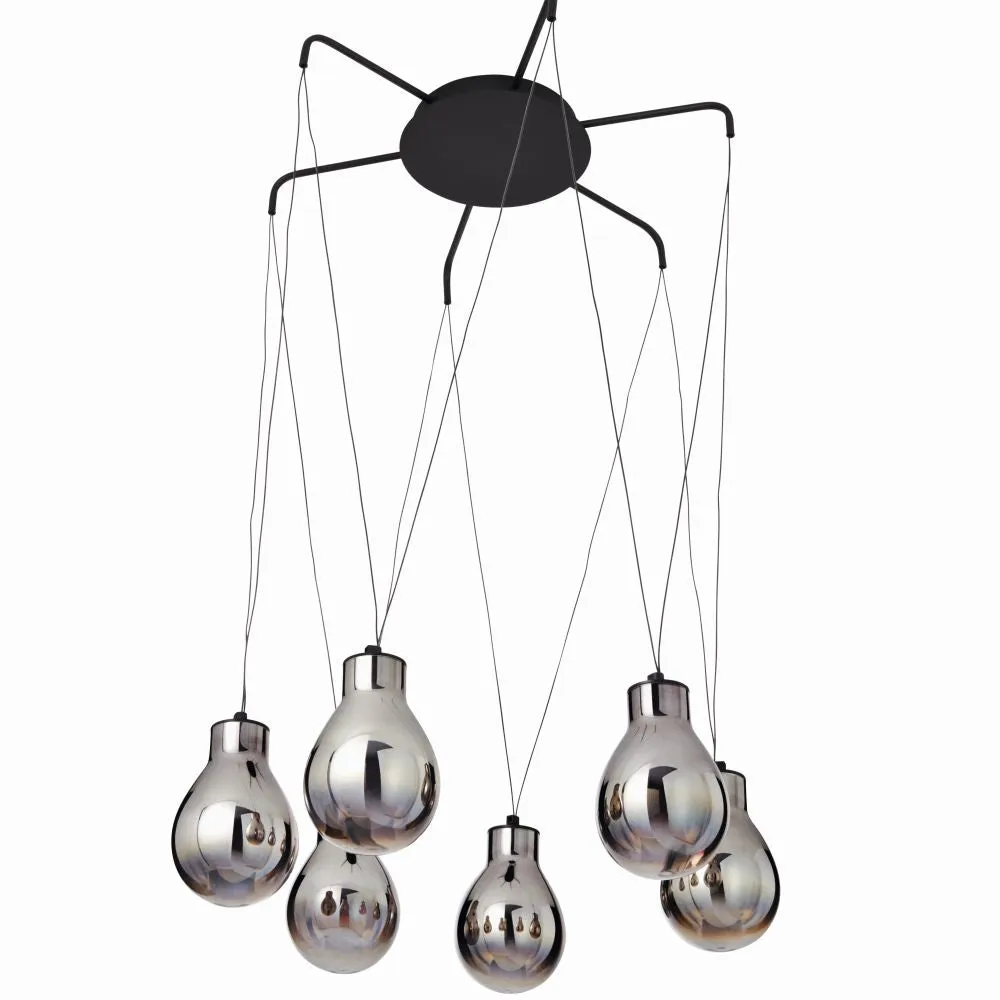Minimal 6 Light Cluster Ceiling Pendant
