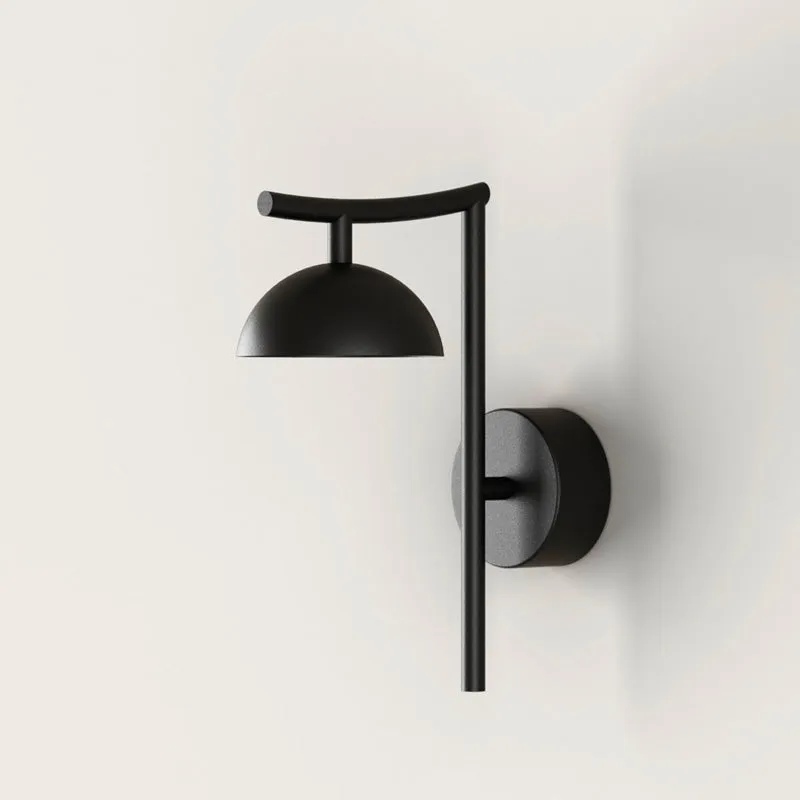 Minimalist Black Dome Wall Light