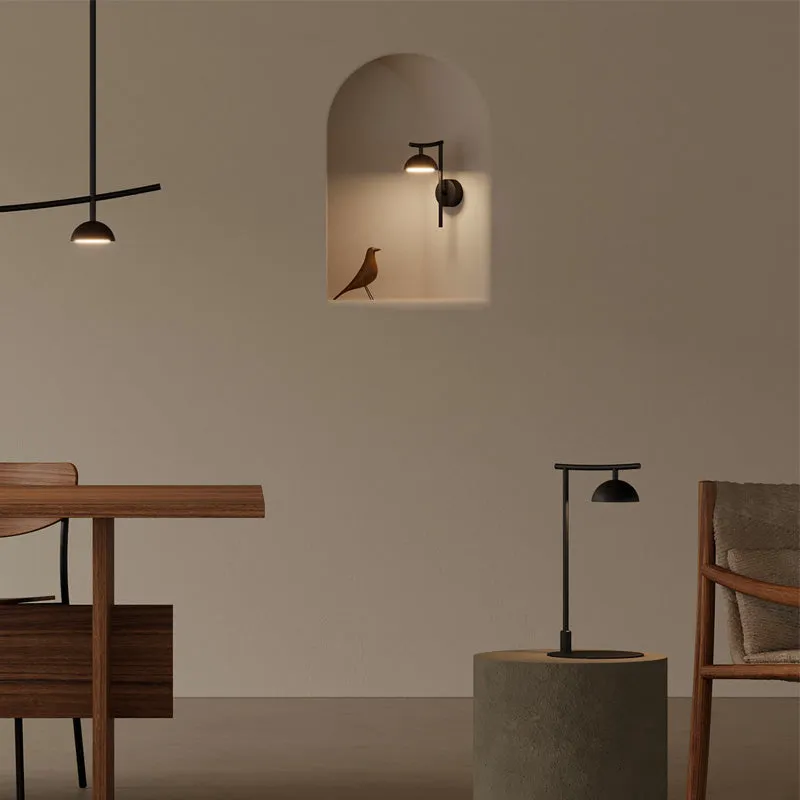Minimalist Black Dome Wall Light